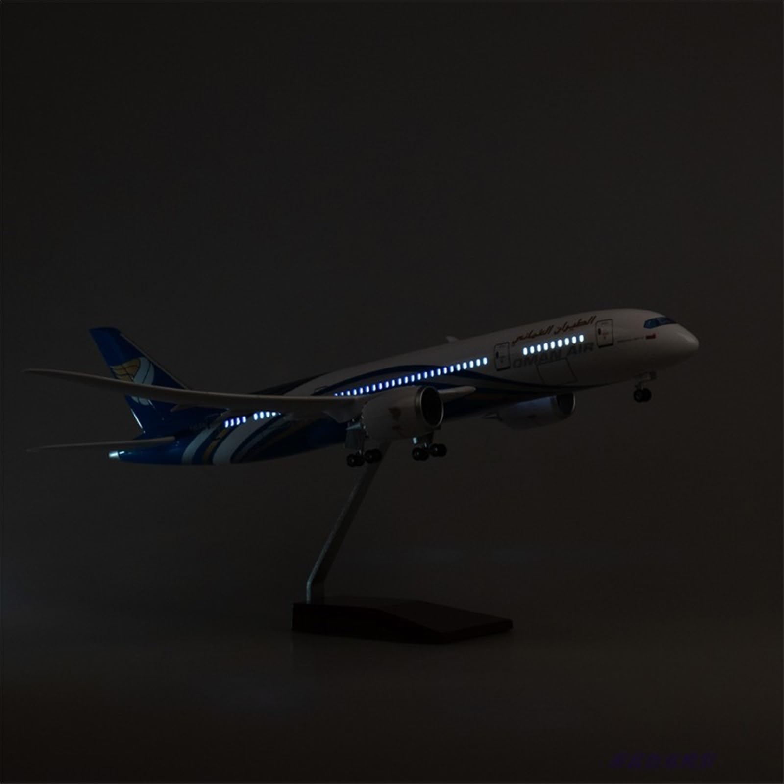 Repliki modeli samolotów 1/130 model odlewu kolekcjonerski samolot 43cm Oman Air dla Boeinga 787 replika samolotu pasażerskiego miniaturowy model samolotu (bez światła)