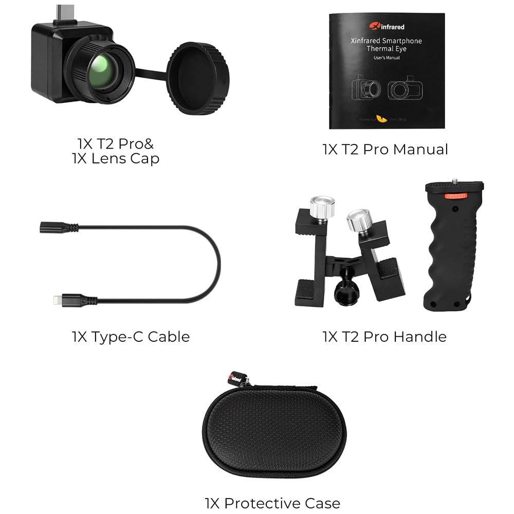 Infiray Infrared T2 PRO Thermal Camera for Android, 256x192 IR High Resolution, Video Recording, Works for Smartphones and PC & Tablets - Image 8 thumbnail