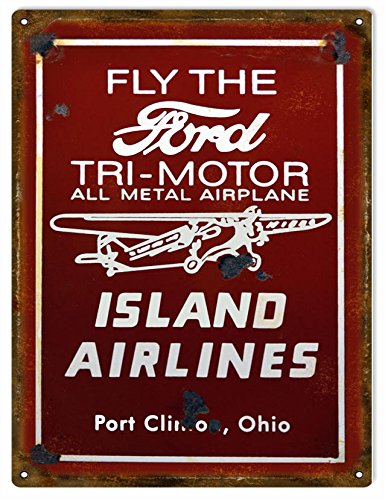 Victory Vintage Signs Fly The Ford Tri Motor Airplane Island Advertisement Sign