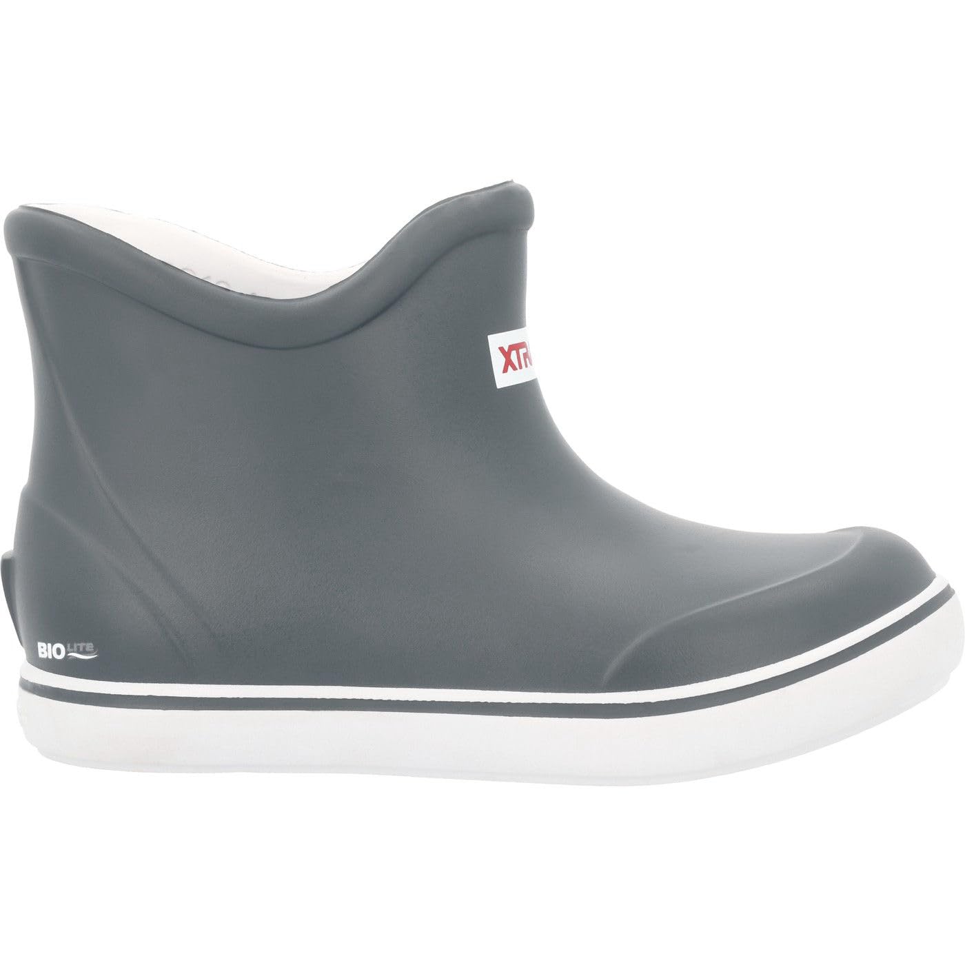 XTRATUF TUFS Kids Ankle Deck Boot - Lightweight, 100% Waterproof Rubber Footwear for Boys &amp; Girls - Non-Marking, Slip-Resistant Outsole