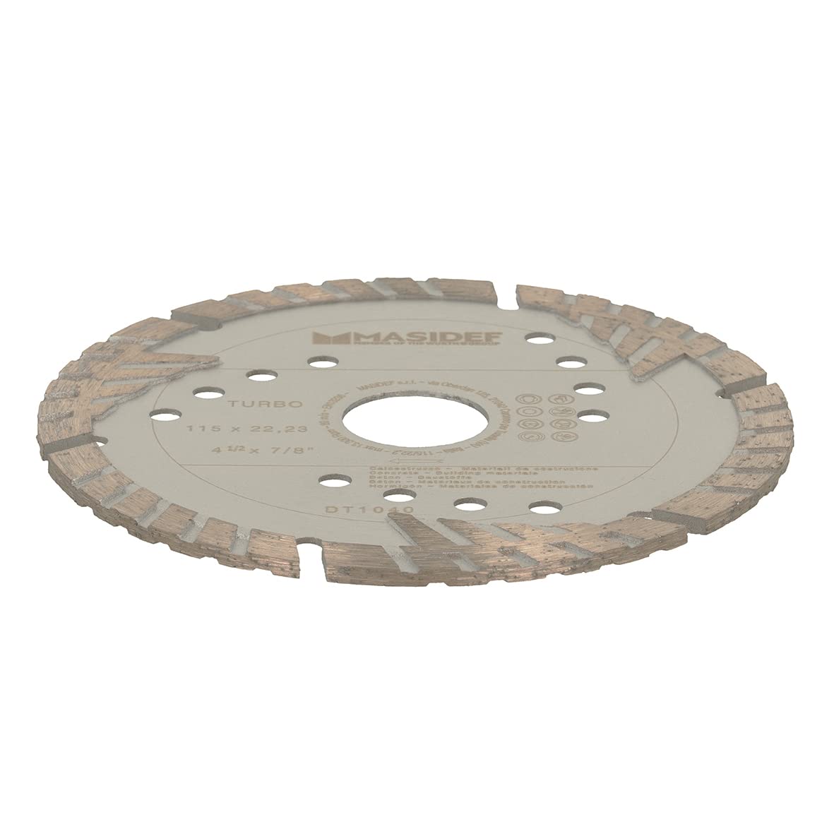 Disco Diamantato Professionale, Misura Ø 115 x 2,7 mm TURBO, Lama Scanalata, Confezione da 1 pezzo