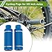 PARSLUCK 2 Pcs Aluminum Alloy Anti-Skid Bike Pegs 110mm Length Dual Stripes Texture Bicycle Backseats Stands Cycling Foot Pegs 3/8 Inch Axles Blue