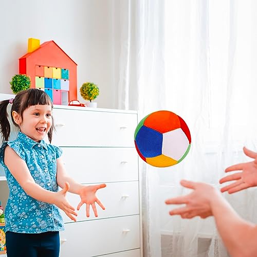 Image of EITHEO Plush Soft Baby Ball Toy for Kids | Soft Fabric Sensory Football | 12 cm Colorful Stuffed Ball for Babies, Toddlers & Children | Indoor Play, Motor Skill Development | Multicolor