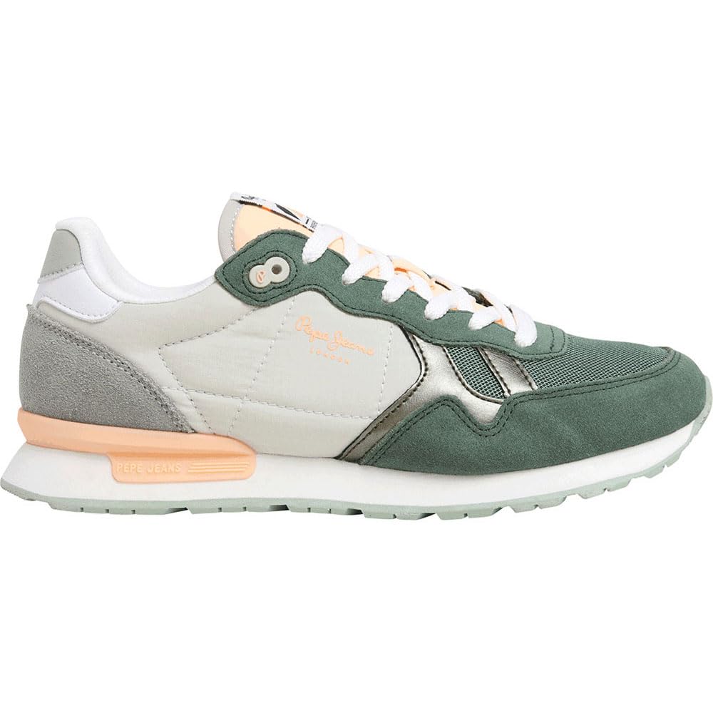 Pepe Jeans Brit Camp W, Sneak Donna, Green Casting Green, 37 EU