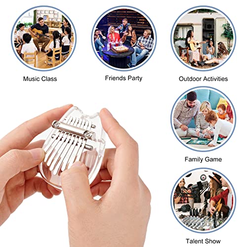 VIVP-8-Keys-Mini-Kalimba-Thumb-Piano-Crystal-Clear-Acrylic-Finger-Piano-Portable-Marimba-Musical-Handmade-Instruments-with-Lanyard-Chain-Good-Accessory-Pendant-Easter-Gifts-Easy-to-Learn