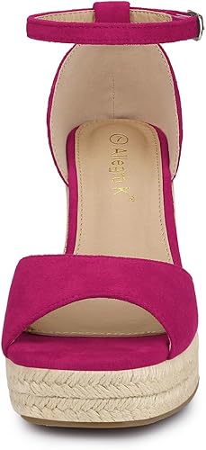 Miniatura 2 de Allegra K Sandalias de tacón de cuña con plataforma de alpargata para mujer