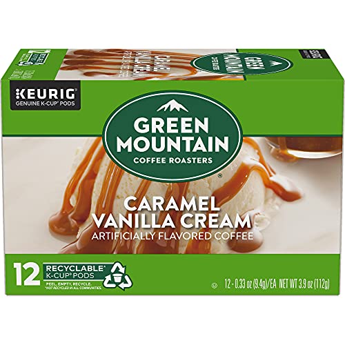 Image of Green Mountain Coffee Roasters Caramel Vanilla Cream Keurig Single-Serve K-Cup pods, Light Roast Coffee, 12 Count