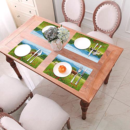 Napperon chevaux résistant à la chaleur solution lavable pour table propre - 7
