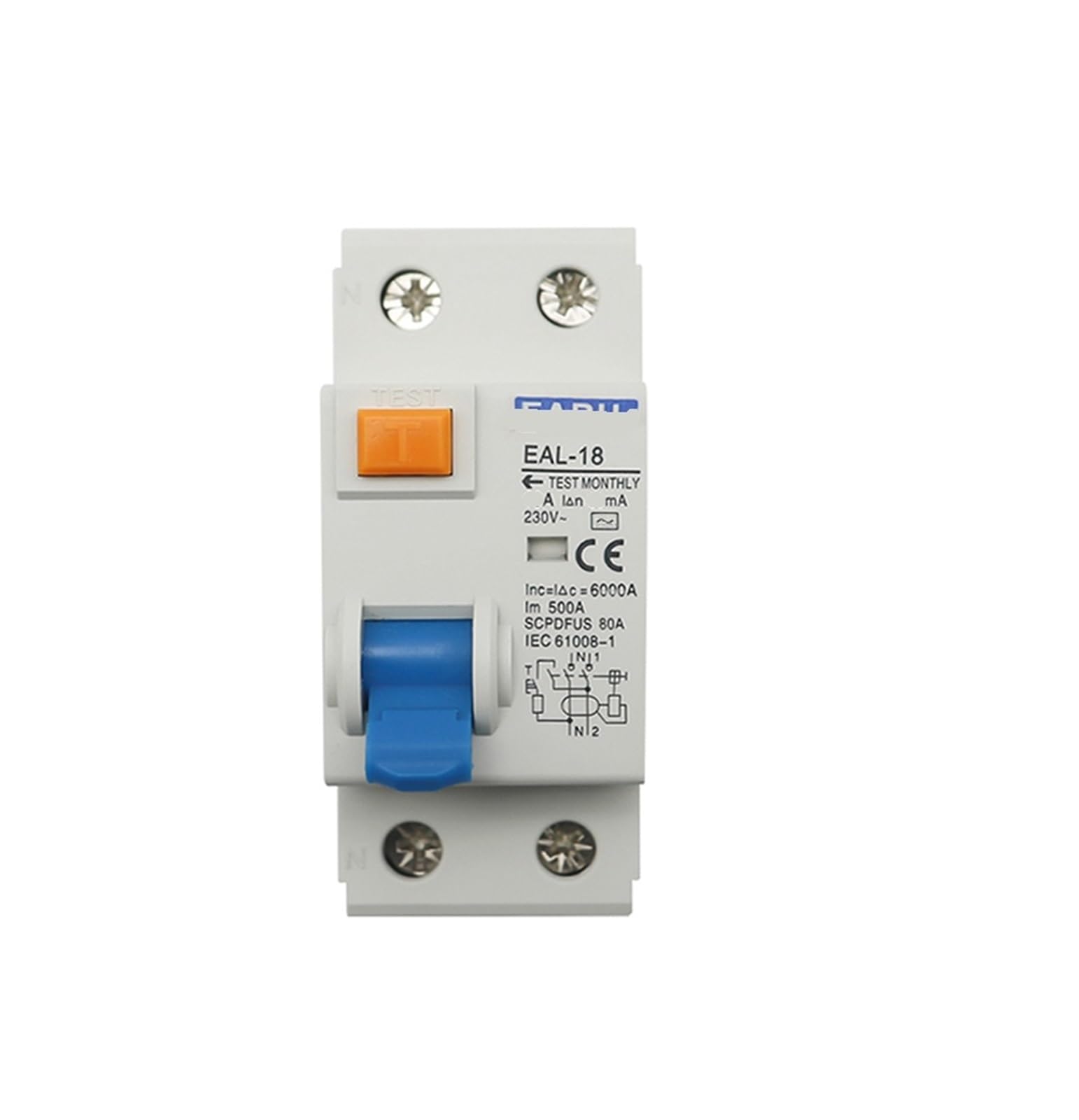 YFHGULBTK 2P 10/30mA AC electromagnetic Residual Current Circuit Breaker Differential Safety Switch(2p 63a,30mA)