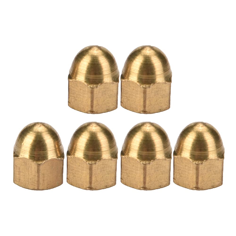 Brass Nuts, Dome Nut Brass Acorn Nut Kit Dome Head Hex Nuts Set Vehicle Fasteners Decorative Nut M3- Brass Acorn Nut for Fix Tires Axles Acorn Nuts (M3(20PCS))