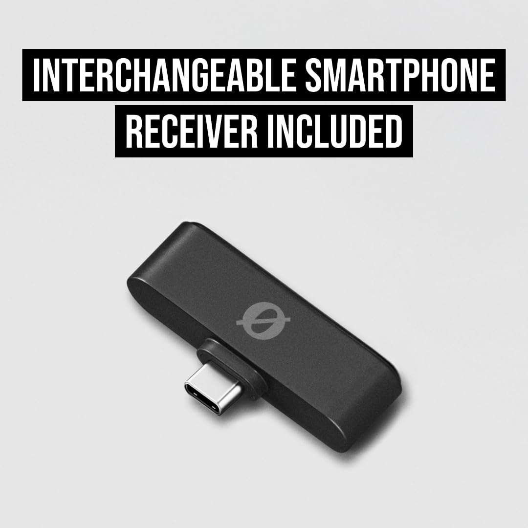 RØDE Wireless Micro - Kompaktowy bezprzewodowy mikrofon do kamery, dwa mikrofony z odbiornikiem do kamery, odbiornikiem do smartfona i etui ładującym do tworzenia treści - USB-C, czarny