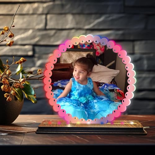 Image of Brown Cloud Personalized Name Photo LED Night Lamp Customized Gift for Men Women Husband Wife Girlfriend Boyfriend Birthday Marriage Anniversary Festivals Decoration(LED RBW NL AO 001)(D10)