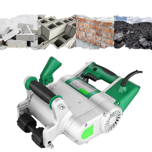 Máquina eléctrica de corte y ranurado de pared, 1100 W, cuchillas de aleación de 25 mm + 35 mm, asas antideslizantes, rodillos resistentes al desgaste, diseño colgante para construcción