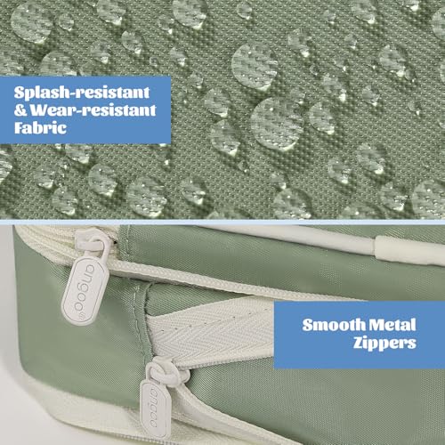 Image of MoKo Large Capacity Pencil Case, Aesthetic Pencil Pouch Bag with Zipper, Cute Pen Case Stationery Organizer Holder for Office /School Supplies, Back to School Gift, Green