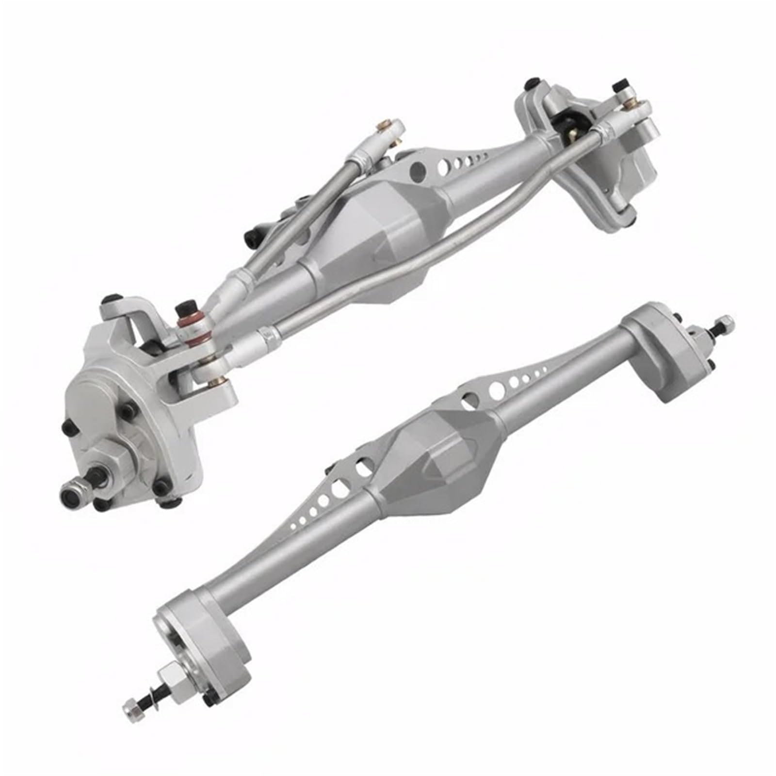 Oś przednia do 1/10 Axial Capra część do samochodu RC RC akcesoria samochodowe części zamienne RC część do modernizacji RC Hop-upy(Silver)