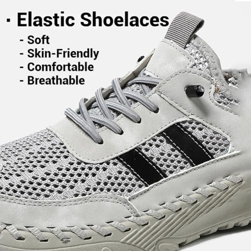 Zenfaze Orthopedic Shoes for Men, 2026 Slip on Orthopedic Hiking Shoes, Arch Support Breathable Mesh Elastic Laces3