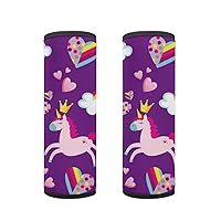 Vista 7 de ENLACHIC Cojín de cinturón de seguridad para niños, lindo estampado de animales de dibujos animados para niñas y niños, correas suaves para asiento
