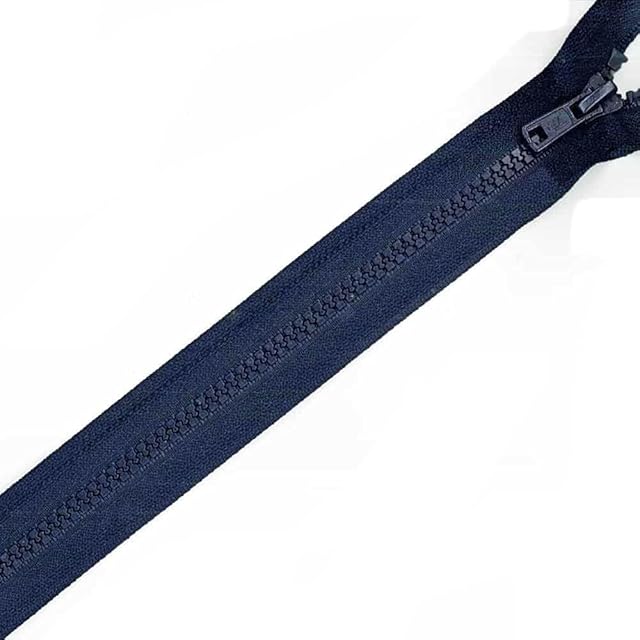 Plush Addict Heavy Duty Chunky Plastic Open-Ended Zip Fasteners for Sewing, Crafts, Clothing and Accessories - Navy - 34" (86cm)