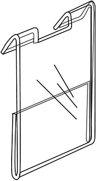 Acrylic Sign Holder,8 1/2" x 11" Vertical, fits Slatwall or Gridwall