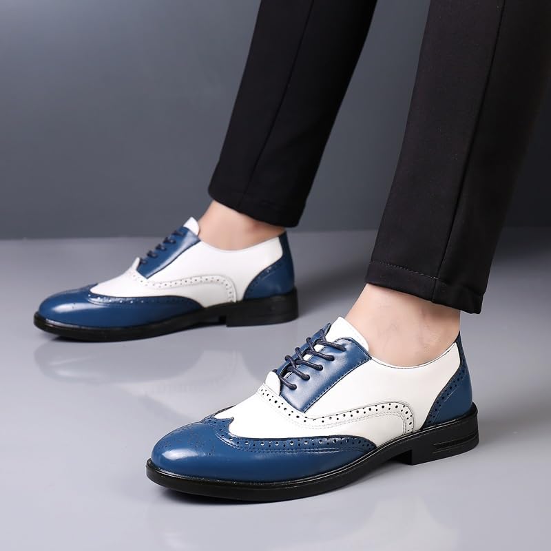 Minimalist Dress Shoes Two Tone Color Matching Men's Lightweight Formal Lace-up2