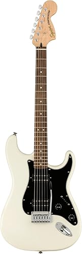 Vista 42 de Fender Squier Affinity Series Stratocaster - Kit de guitarra eléctrica, con 2 años de garantía, Lake Placid azul, diapasón de arce con amplificador