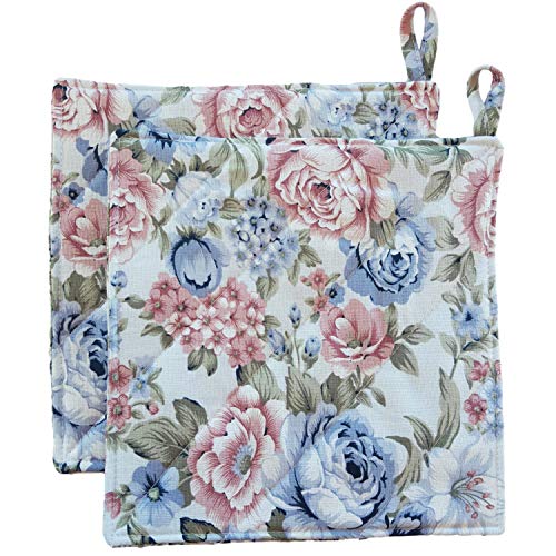 CUSHYSTORE Canvas Pot Holder Oven Pads Potholders for Cooking Kitchen 7.75