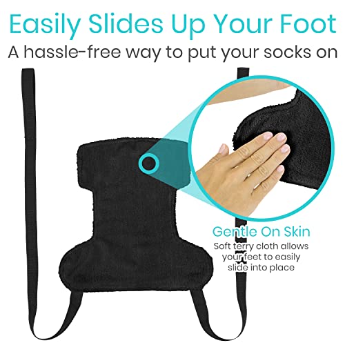 Vive Flexible Sock Aid Tool - Compression Sock Assist Device For Elderly - Sock Donner Aid Compression Stockings Aid Easy On Easy Off - Sock Helper For Limited Reach For Disable, Seniors, Preganancy #TOP3