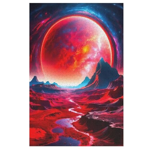 Aura malvada Puzzle Niños 1000pcs, Puzzles de Madera - Kit DIY Relax Juegos para Adolescentes y Adultos Regalos (78×53cm)