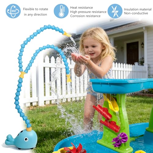 Image of Rechargeable Water Table Pump,Kids Sand Water Play Pump,3 Spray Modes,Compatible with Most Outdoor Toddler Activity Table on Market,IPX7 Waterproof Design (3000mAh)