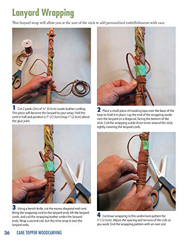 Cane Topper Woodcarving: Projects, Patterns, and Essential Techniques for Custom Canes and Walking Sticks (Fox Chapel Publishing) Step-by-Step Instructions & Expert Stickmaking Advice from Lora Irish - Image 4