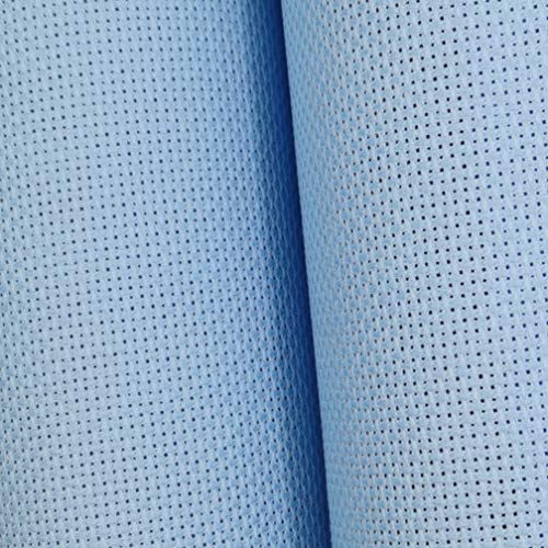 Image of KCS 3 pc of 15 inch x 18 inch Counted Cross Stitch Cotton Aida Cloth Needlework Rolled Fabric Box,18CT,Light Blue