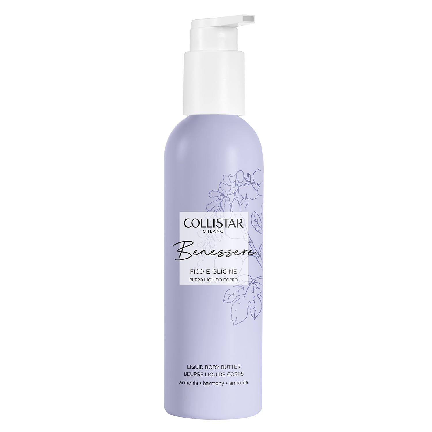 Collistar Masło w płynie do ciała Figa i Glicynia, odżywczy nawilżający, delikatny zapach, naturalna pielęgnacja skóry, 200 ml