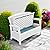 Suncast Elements Stylish Lightweight Loveseat Outdoor Seating with Convenient Built In Universal Storage, and All Weather Plastic, White