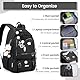 Amythe Schulrucksack Teenager Mädchen Rucksack Schule Groß Girls School Bag Wasserdicht Lässiger Daypack für Grundschule, Sekundarstufe und Universität -Schwarz