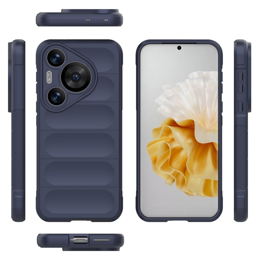 Compatible with Huawei Pura 70 Pro+ Case Cover,TPU Mobile Phone Soft Compatible with Huawei Pura 70 Pro ADY-AL00 / Pura 70 Pro+ HBN-AL10 HBN-AL80 Case Cover Blue