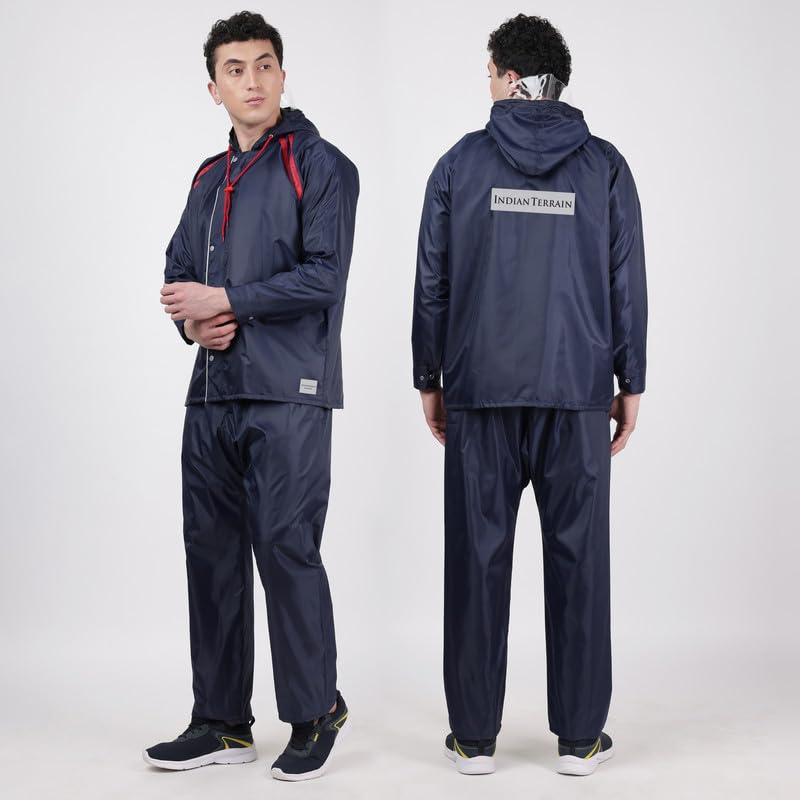 Image of Indian Terrain Men's Rain Coat with Pant waterproof and heavy duty