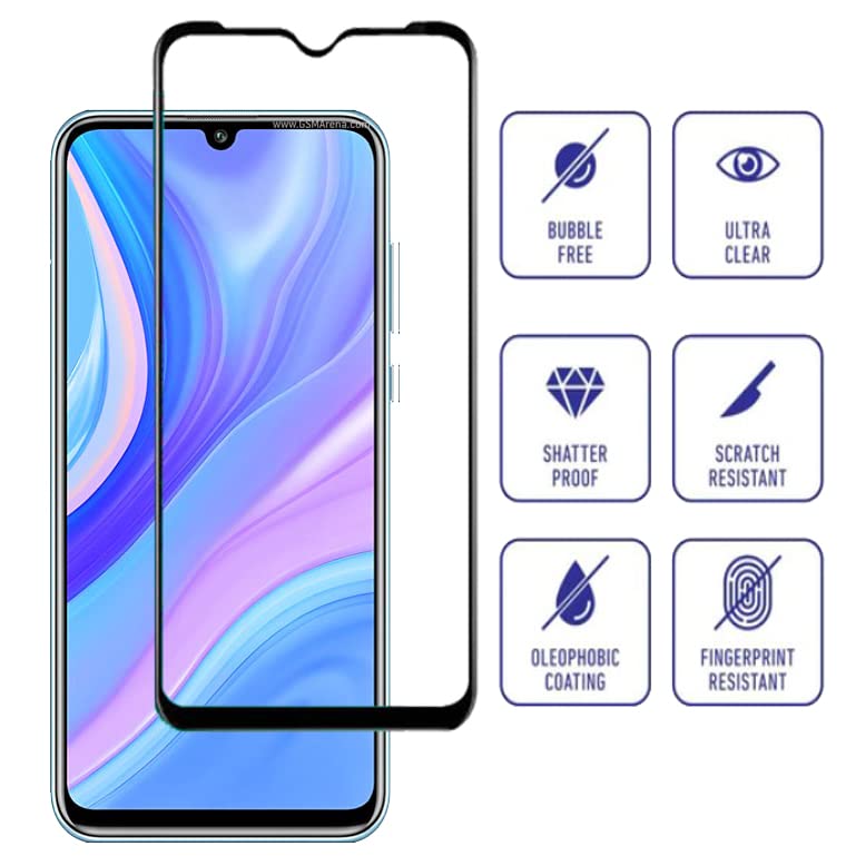 Image of Screen Protector for Huawei Honor Y8 Prime (Black) Tempered Glass Edge-to-Edge 6D Screen Guard With Installation Ki