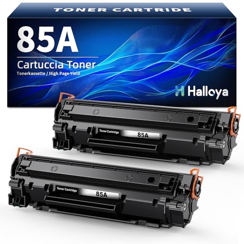 Halloya 85A CF285A Toner Kompatibel für HP CE285A 85A Tonerkartuschen für HP LaserJet Pro P1102W P1102 M1212NF M1132 MFP M1217NFW M1132 M1212 M1130 P1100 M1136 M1210 M1210MFP M1134 M1134MFP (2 Negro)
