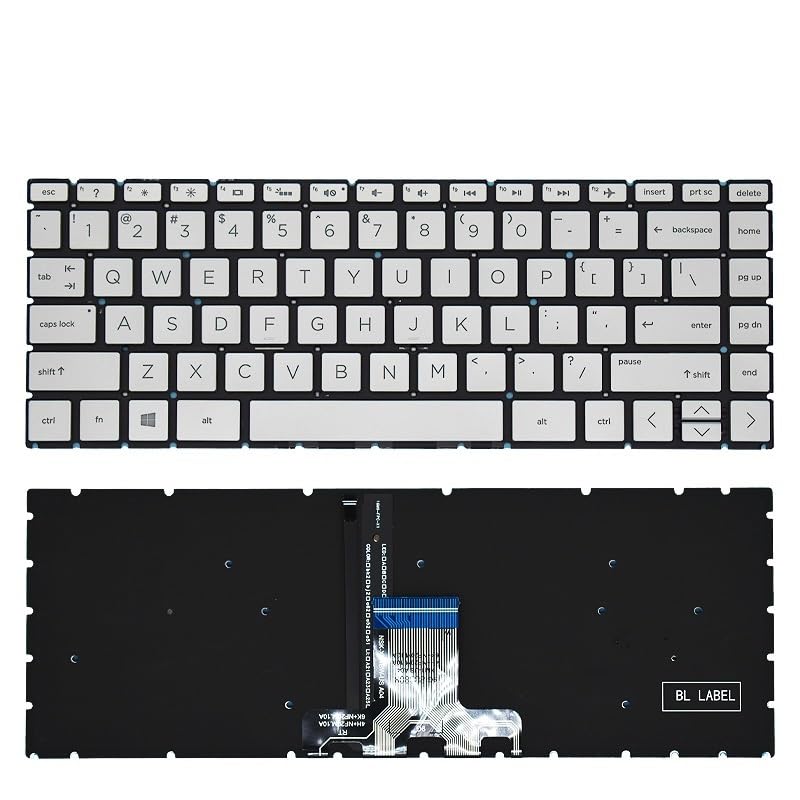 Clavier rétroéclairé HP Pavilion 14-CD argent pour taper dans le noir