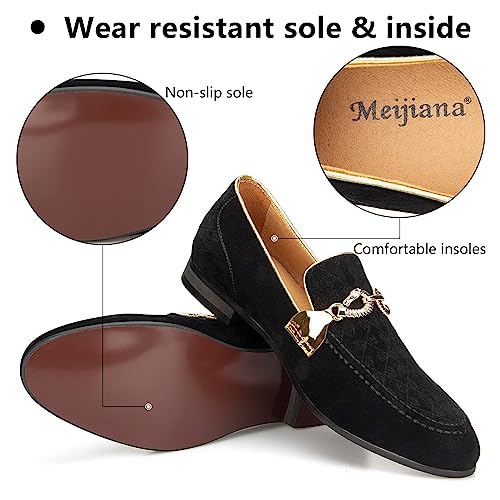 Meijiana Men's Fashion Classic Faux Leather Loafers and Weeding Dress Shoes for Men3