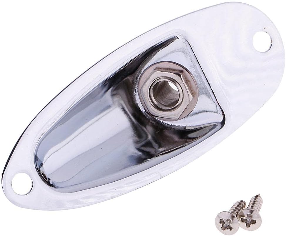 CALANDIS™ Boat Jack Socket Output Plate for Fender ST Sq Electric Guitar Bass - Silver | Knobs, Jacks, Switches | Guitar Parts | Parts & Accessories