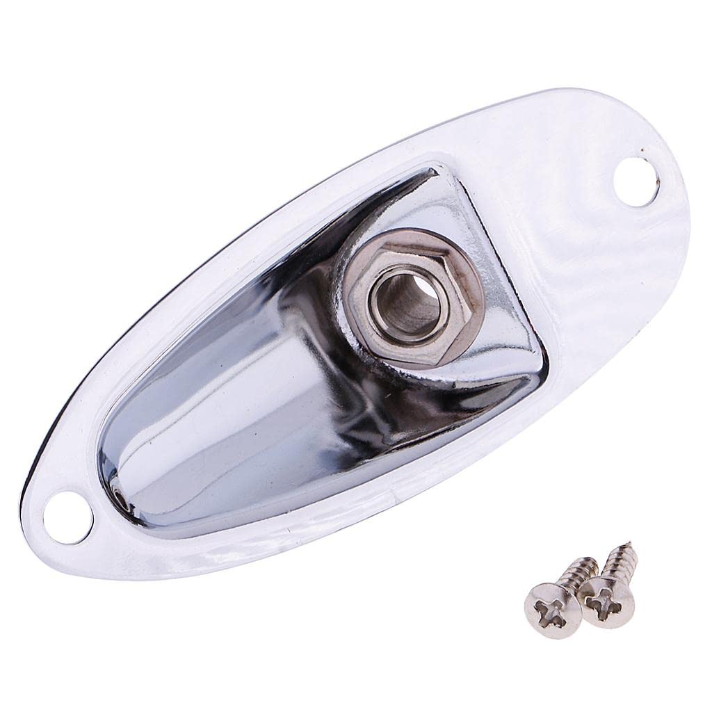 Boat Jack Socket Output Plate for Fender ST Sq Electric Guitar Bass - Silver-image-19