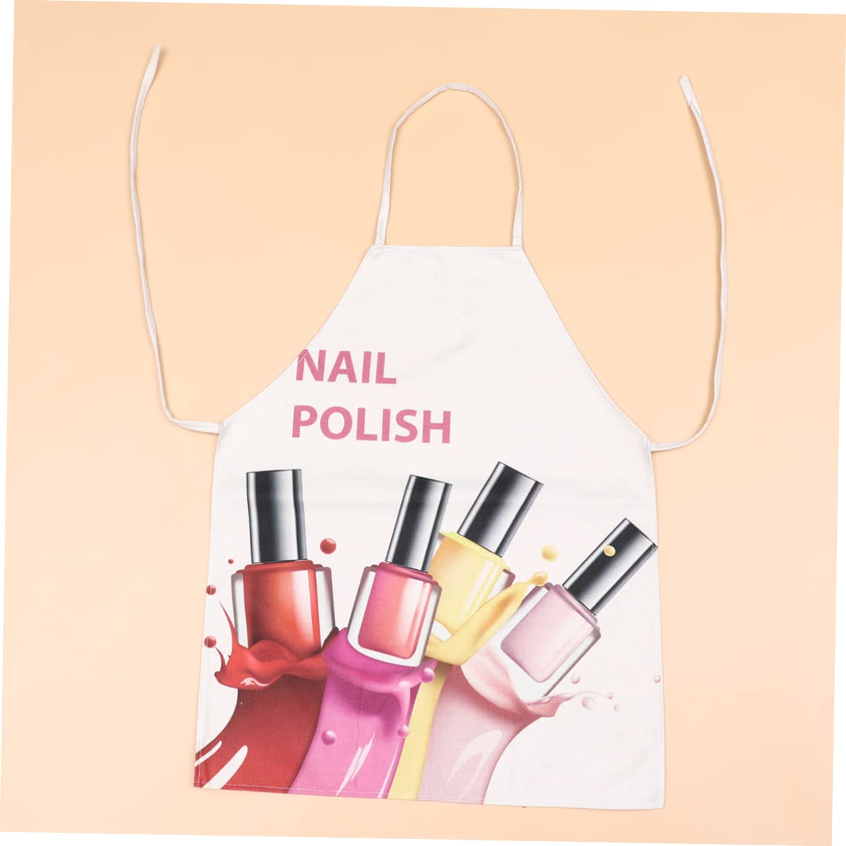 MAGICLULU Delantal De Cocina Esencial De 3 Piezas Con Estampado De Uñas Para Mujer De Algodón Y Lino Versátil Para La Limpieza De La Cocina Del Restaurante Y La Mamá.