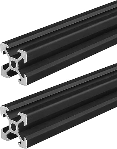 Coavoo 2 Stück Aluprofil 20x20 Alu Profil 1500mm V Typ Schwarz Aluminium Profile