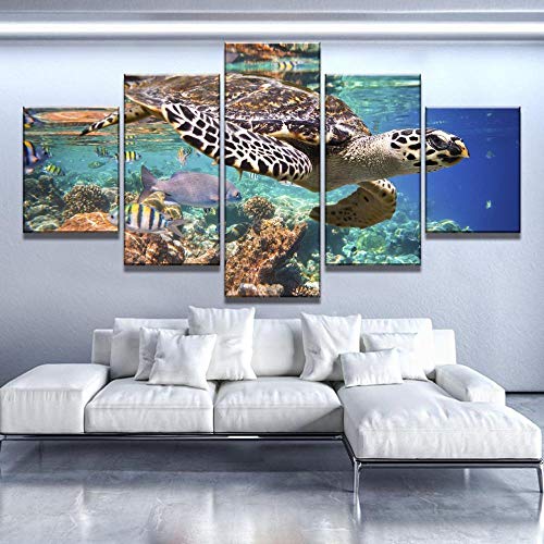 Lienzo 5 piezas de tortuga marina para un hogar lleno de paz y calma 6