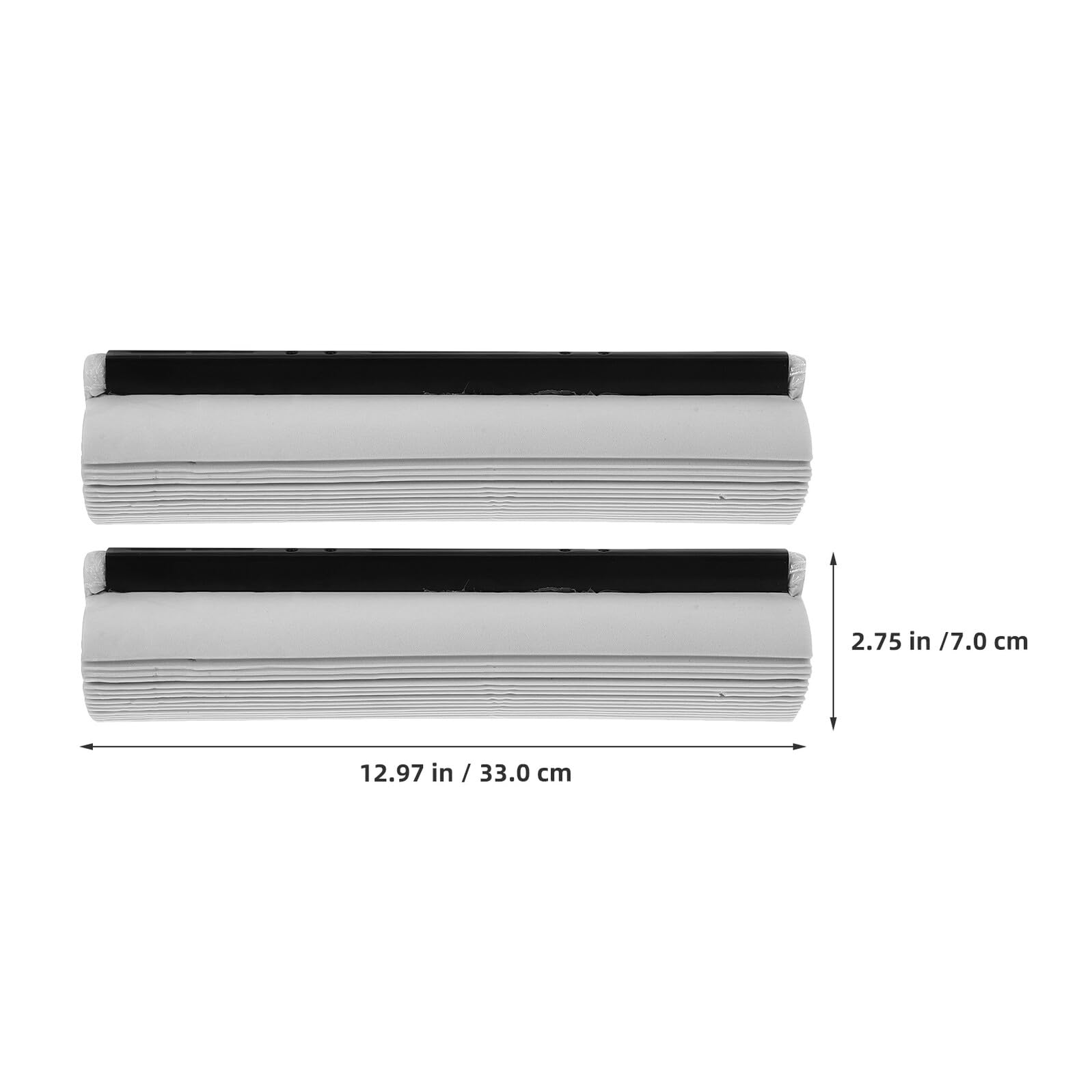 TIDTALEO Recambios de Cabezal de Trapeador de Esponja Absorbente 33 Cm Gris, 2 Piezas, Repuesto para Fregona Rodillo, Limpieza Rápida para Cocina, Baño y Oficina