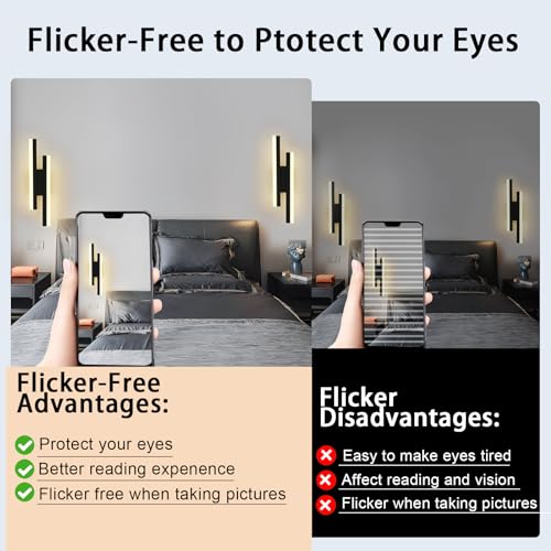 Toolight LED Wall Light Indoor, 16W 1800LM Creative Acrylic Wall Lamp LED, 40CM Long Sconce Lights Warm White 3000K - Image 3