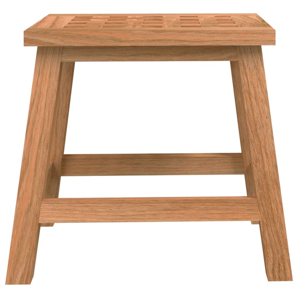 Taburete de madera maciza de nogal, 29 x 22,5 x 25,5 cm, antideslizante, estable, versátil, utilizable como taburete de ducha, asiento de baño con asa, para personas mayores y discapacitados