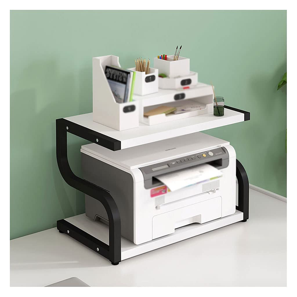 Libreria da tavolo TOMYEUS supporto per stampante desktop copie supporto stampante doppio scaffale portaoggetti scaffali libreria scaffali casa ufficio stoccaggio cucina articoli vari supporto da