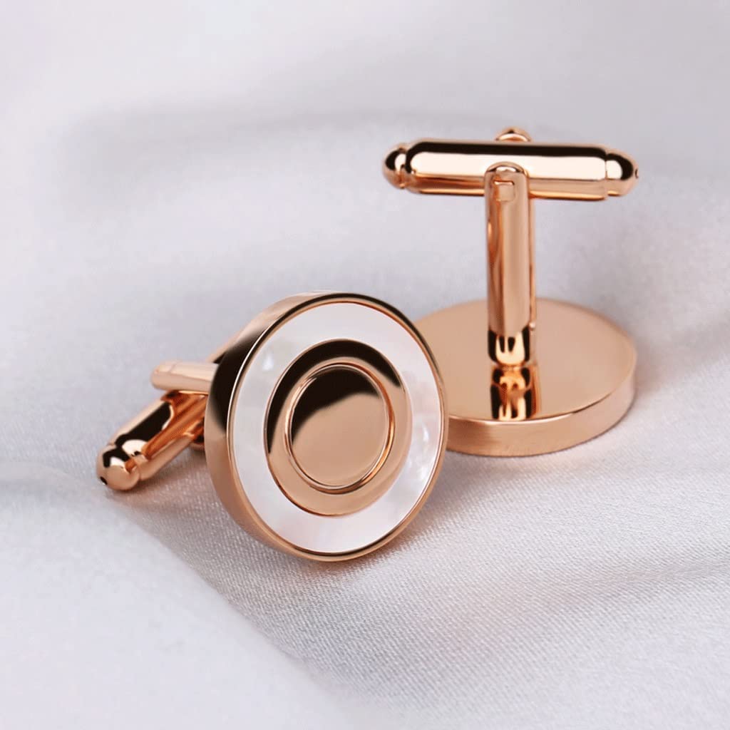 Trjgtas Gemelos Camisa de Hombre Cuff Nails Shell Cuff Nails Regalos de Negocios Camisa de Hombre Botones Vestido Formal (A Talla única)